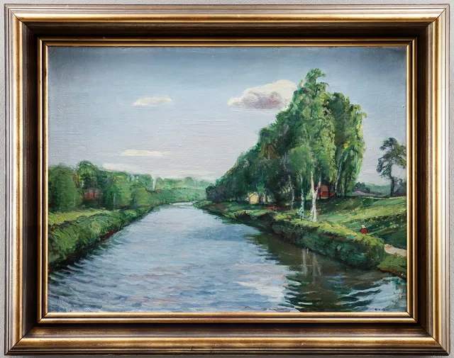 ROLF JUELL GLEDITSCH. Motiv från Göta Kanal.
