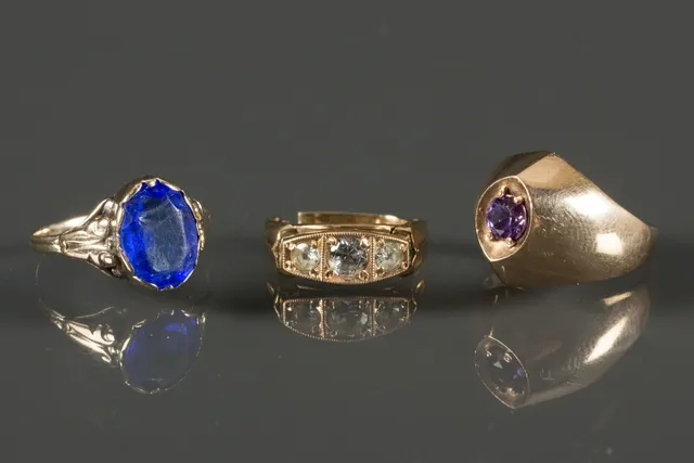 Vintageringe af 8 kt og 14 kt guld (3)