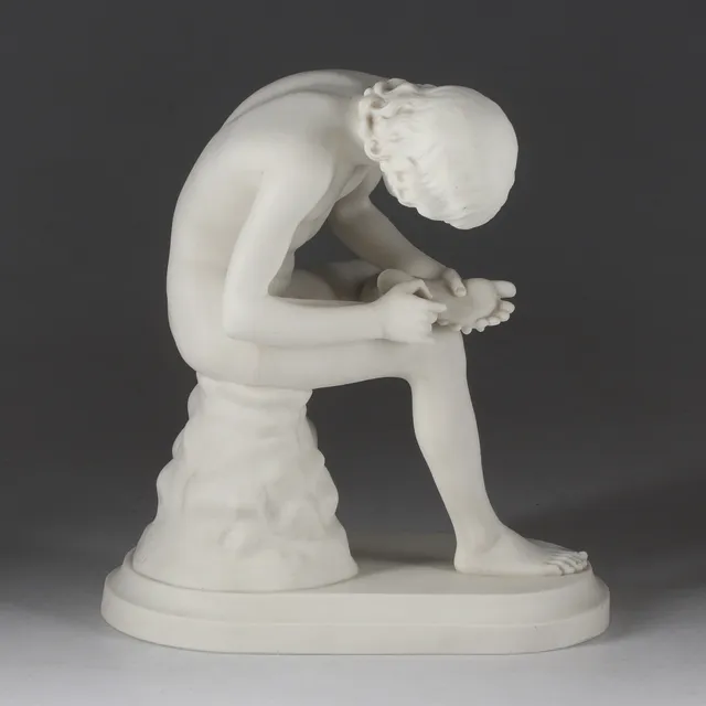 GUSTAF ERIKSSON. EFTER. Skulptur, parian, kopia 1901, Gustavsberg.