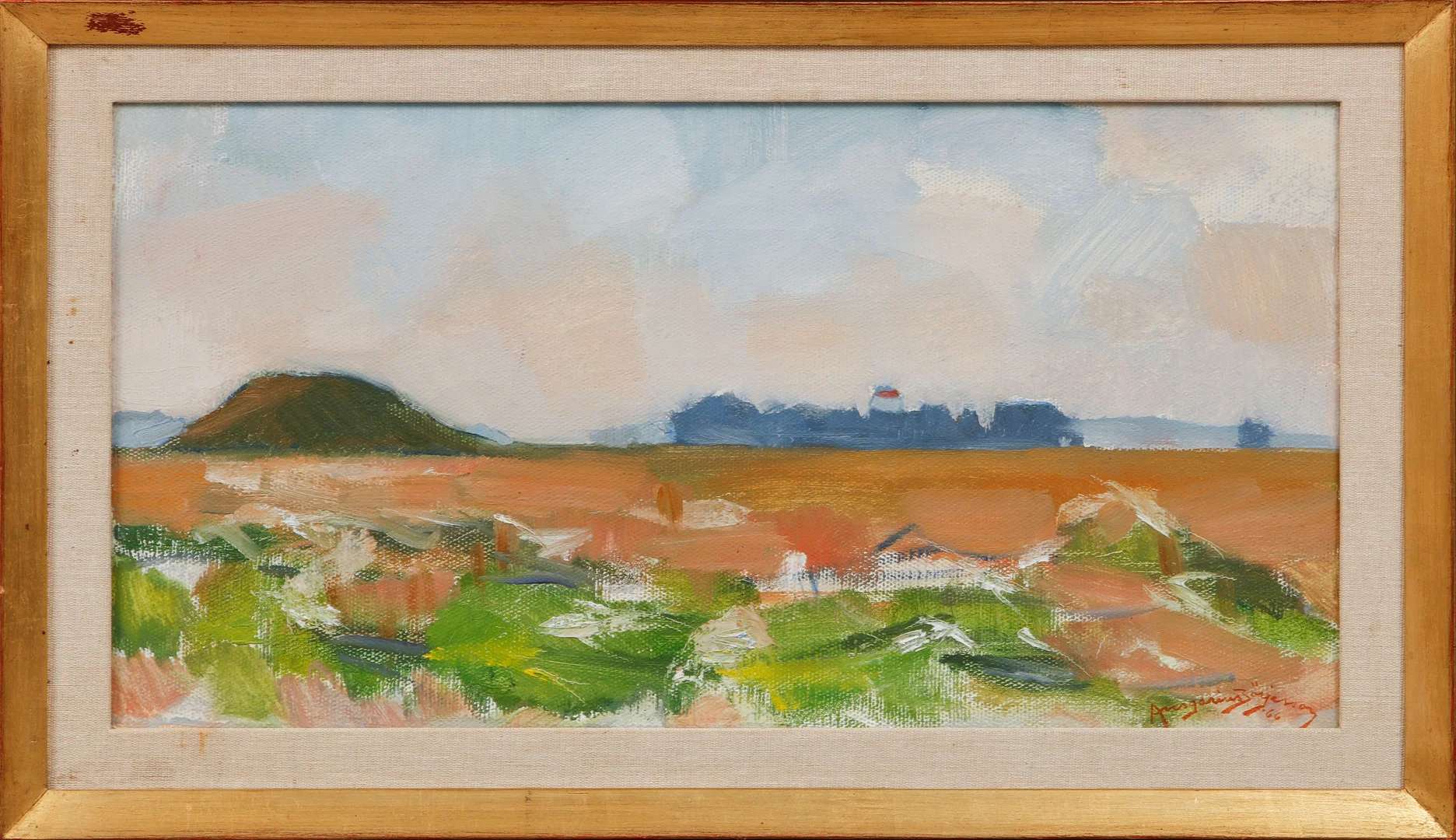 ANSGARIUS BÖRJESSON. "Hedlandskap Vitaby", olja på duk, signerad. — Paintings — Göteborgs Auktionsverk