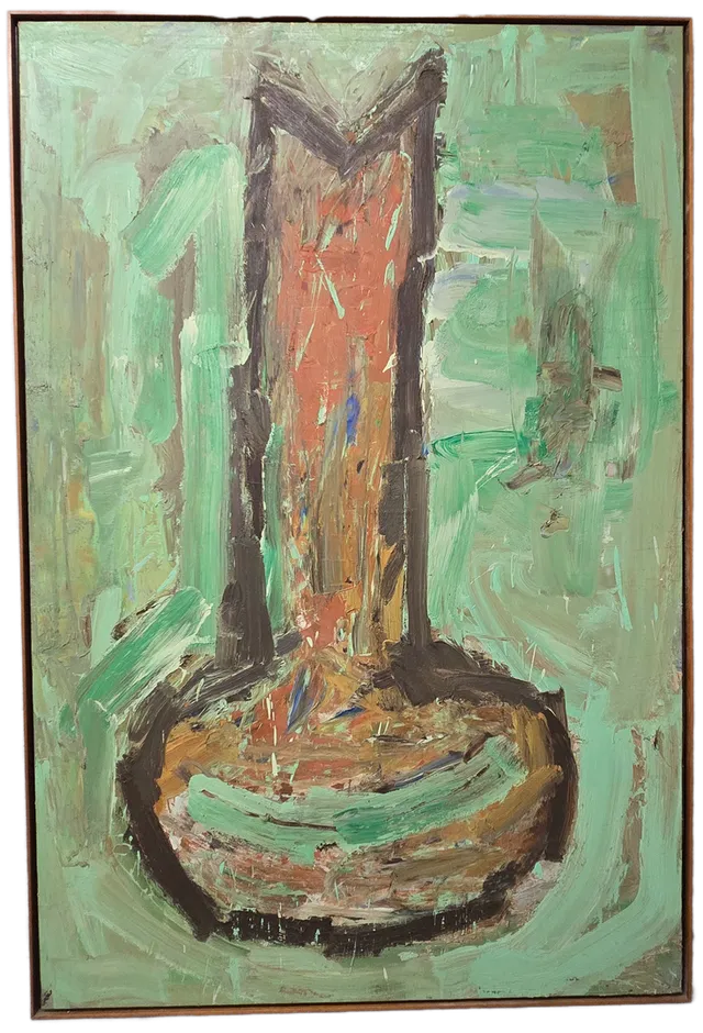 JOAN CRUSPINERA. BOTIJO. ÓLEO SOBRE LIENZO.