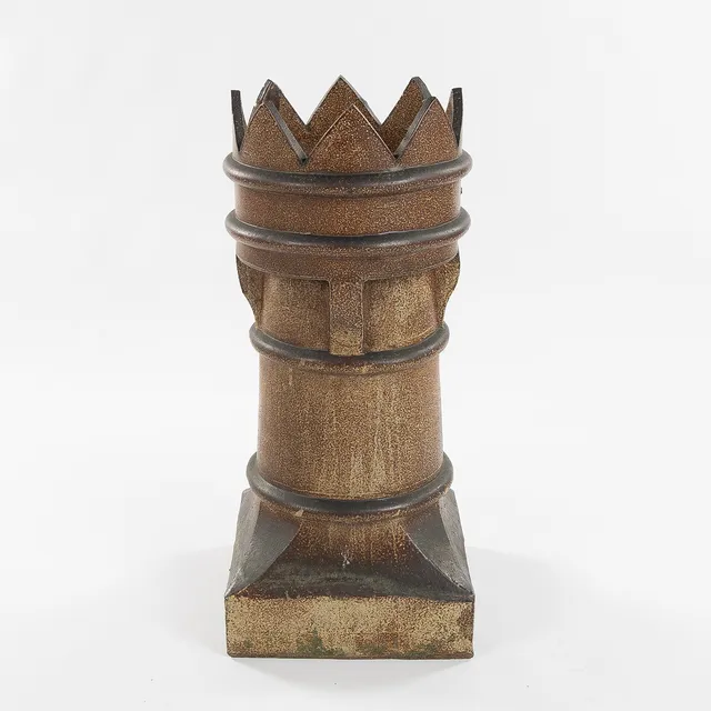 SKULPTUR, skorsten, saltglaserad, 1900-talets andra hälft.