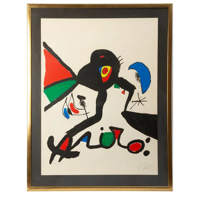 JOAN MIRÓ. Färglitografi, signerad och numrerad 32/75.
