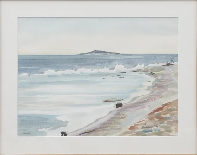 BO NILSSON. AKVARELL, på papper, Öland, signerad, 1975.