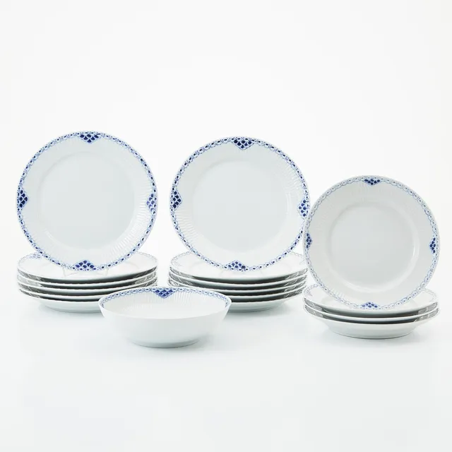 ROYAL COPENHAGEN, "Princess", servisdelar, 17 st., porslin.