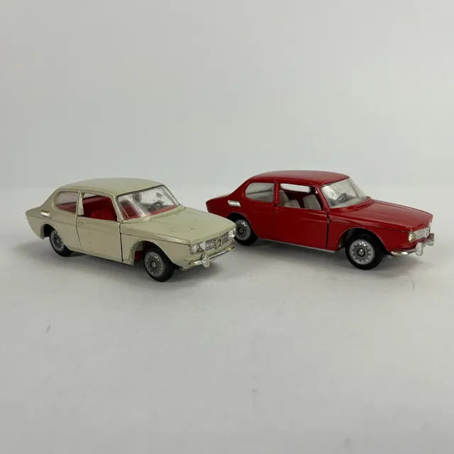 TEKNO. Modellbilar, 2 st. Saab 99, Danmark.