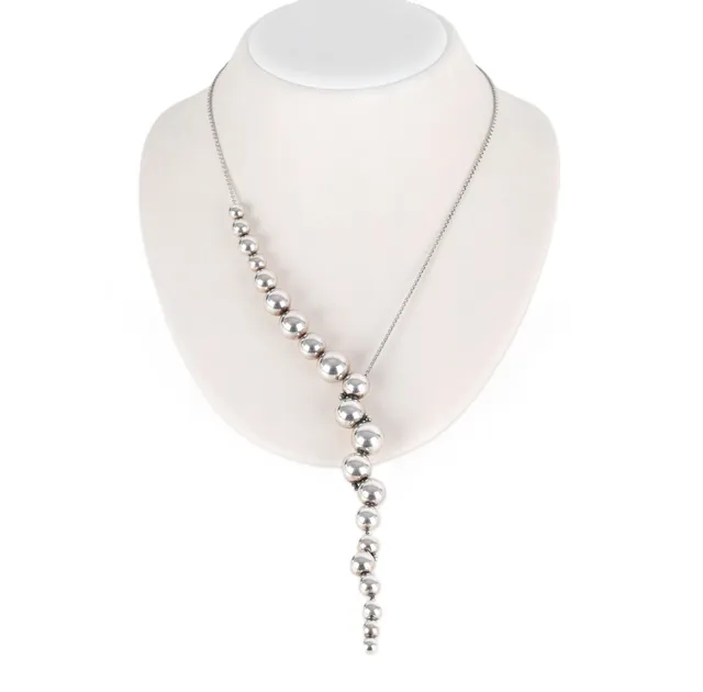 Georg Jensen: A 'Moonlight Grapes' necklace of sterling silver.