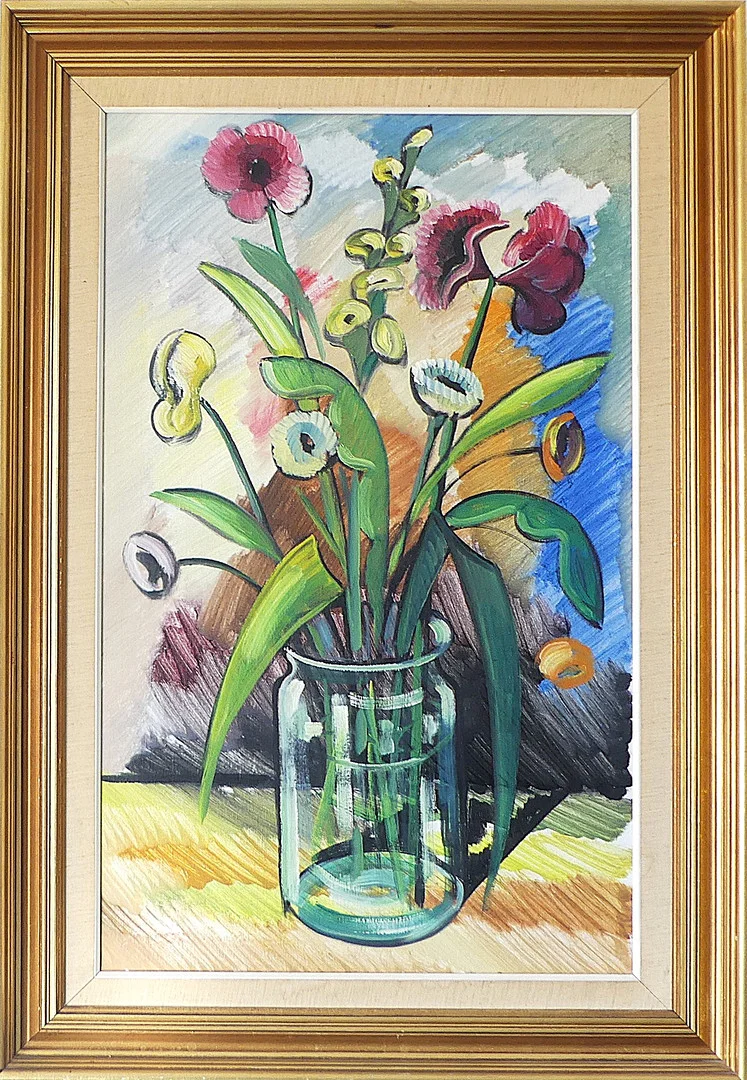 BROR GÖRANSSON. olja på duk, stilleben. — Paintings — Lysekils Auktionsbyrå