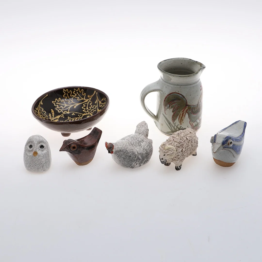 A GROUP OF STUDIO POTTERY ANIMALS. — European — Lawrences Auctioneers