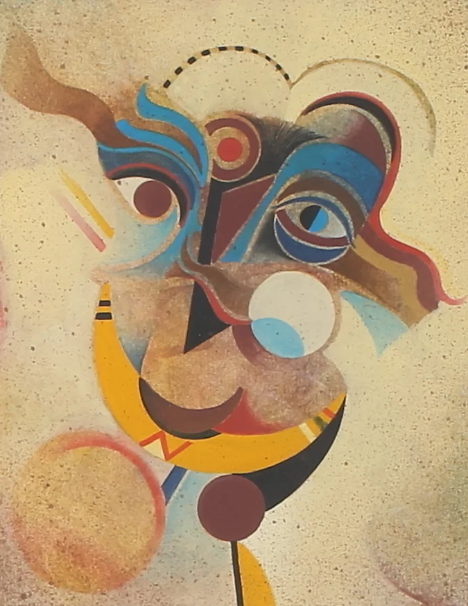 PETER JARZ. "Clown". Akvarell, signerad och daterad -84. — Paintings — Växjö Auktionskammare