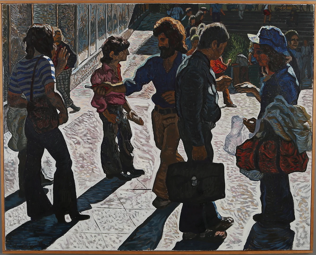 CHRISTER EDWARDSON SCHMITERLÖW. "Ungdom i sol", olja på duk, signerad samt daterad -76. — Paintings — Auktionshuset Kolonn