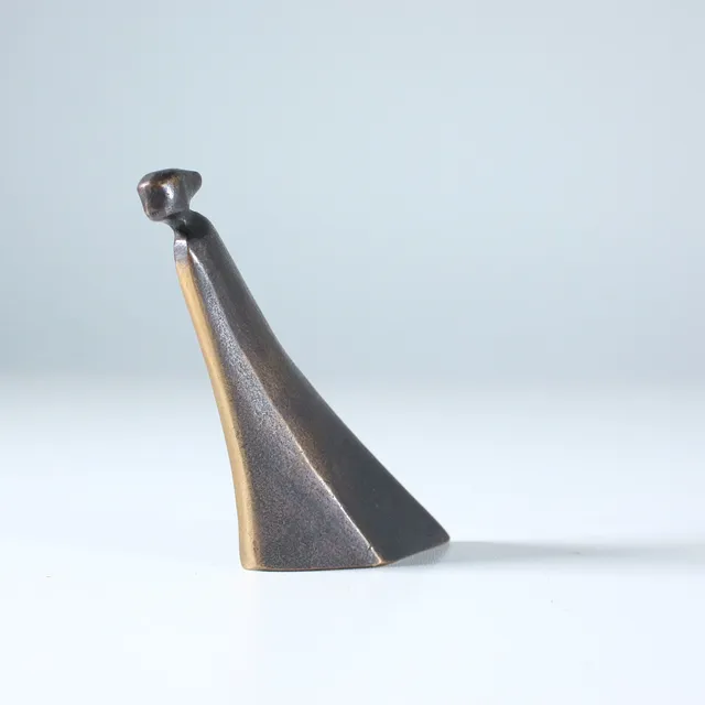Unbekannter Künstler. 'Der Wanderer', Skulptur, Bronze.