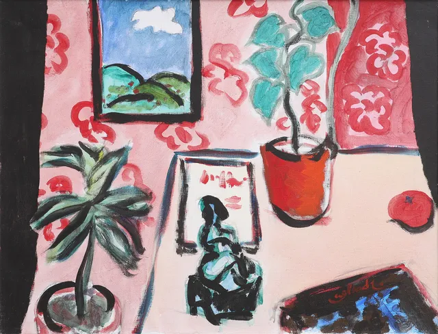 ROLAND K NILSSON. "TAPET MED INTERIÖR".