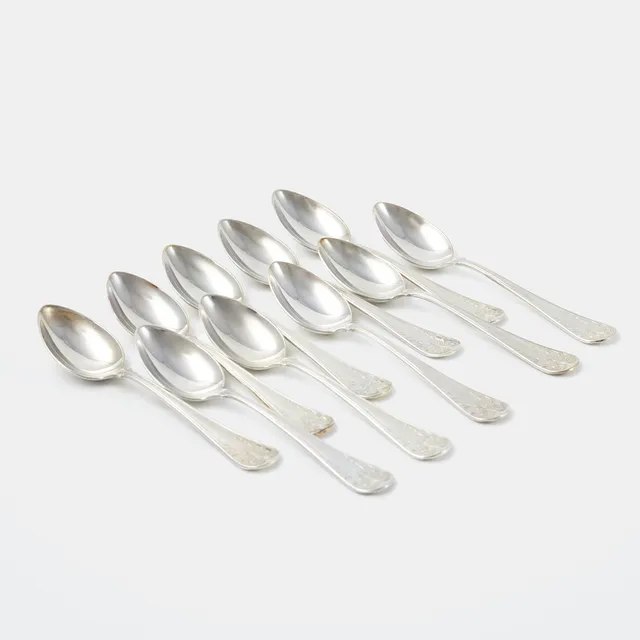 KAFFESKEDAR. 10 st, "Gammal Frank", silver.