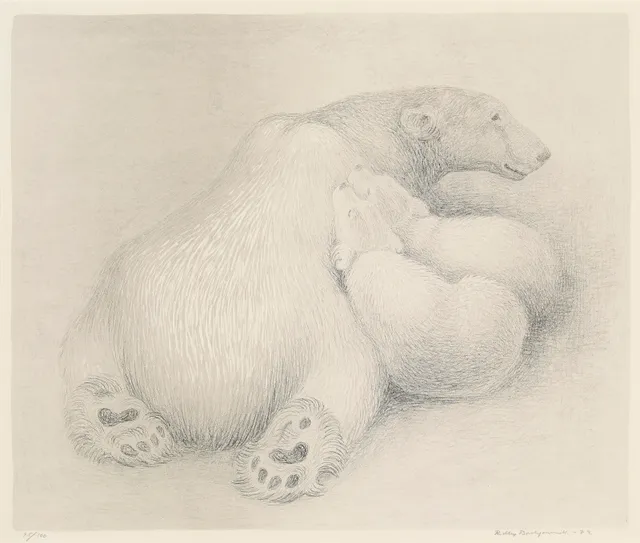 Borchgrevink, Ridley — Isbjørn med unger, 1972