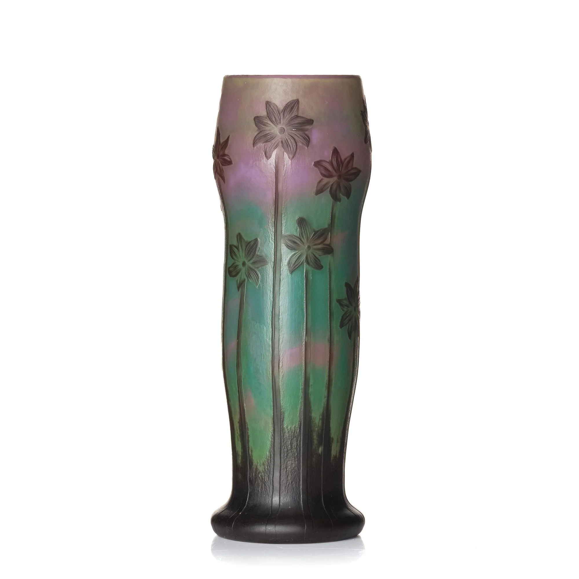 Axel Enoch Boman, vas, överfångsglas, Reijmyre glasbruk, 1910, jugend. — Bukowskis
