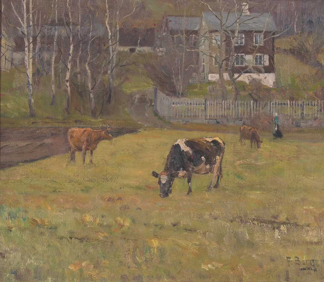 Borgen, Fredrik — Kyr på enga — Kunst/Maleri — Blomqvist