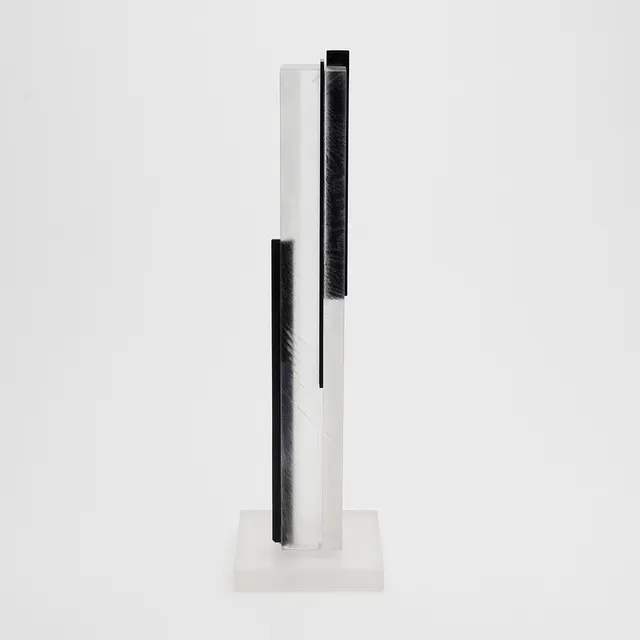 ALEXIUS HUBER. SKULPTUR, PLEXIGLAS.