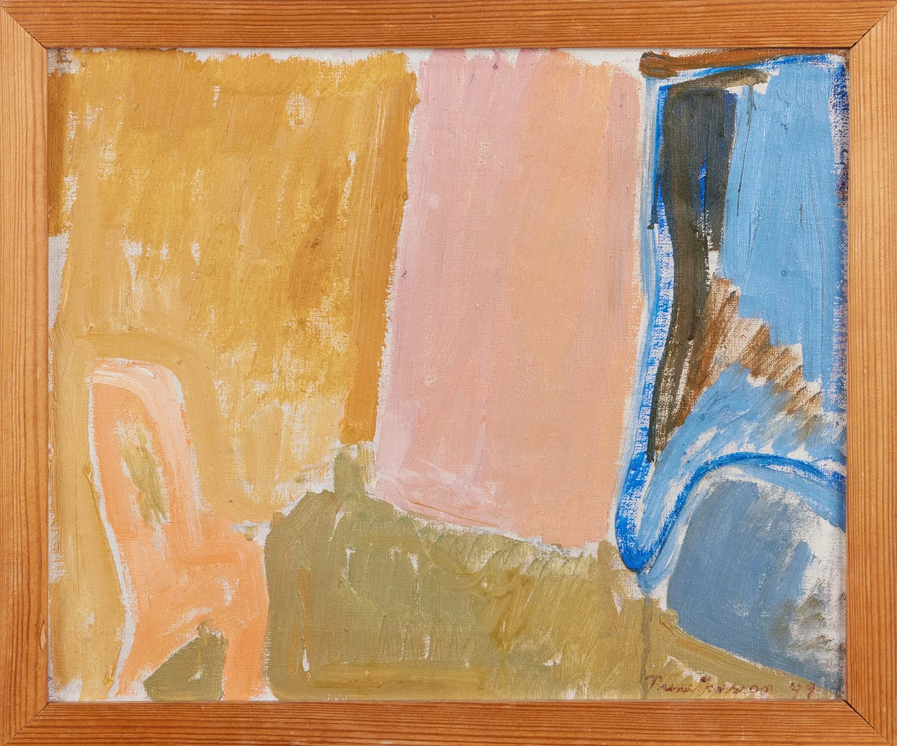 RUNE JANSSON. Komposition, olja på duk, signerad och daterad 49. — Paintings — Stockholms Auktionsverk Magasin 5
