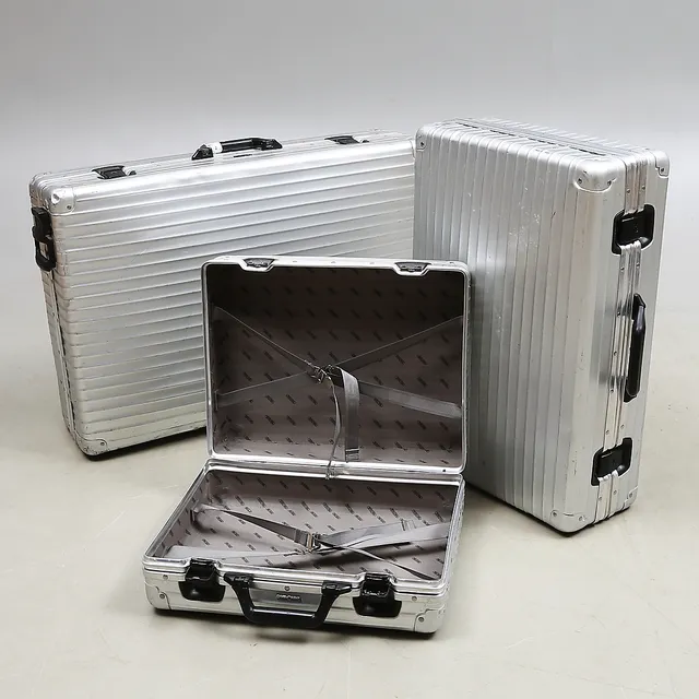 RESVÄSKOR, 3 st, aluminium, Rimowa, 1980/1990-tal.