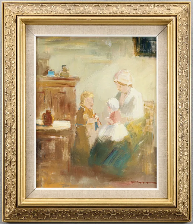 NICOLAI COSTER. Olja på duk, signerad.