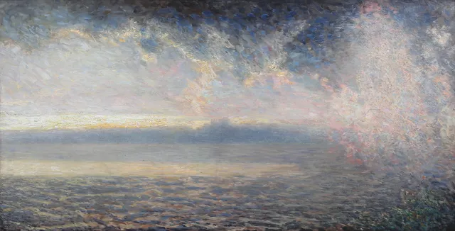 AXEL FAHLCRANTZ. "Regn af rosor". Olja på duk, signerad à tergo.