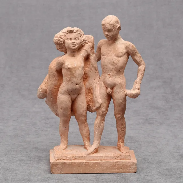 EDVIN ÖHRSTRÖM. Skulptur, lergods, egenhändigt signerad samt numrerad 15/30.