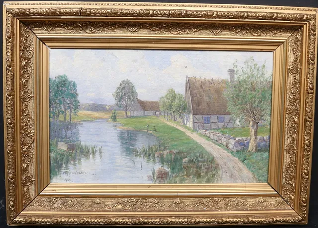 WILHELM DAHLBOM. Olja på duk, signerad och daterad 1908.