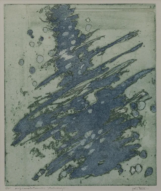 JON PÄRSSON (1933-2018). "Metamofors", färgetsning, signerad och numrerad 1/25.