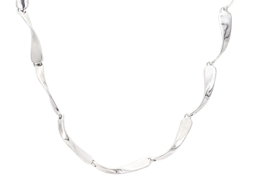 COLLIER, sterlingsilver, fantasilänk, längd 42,5-45 cm, vikt 34,7 g. — Smycken/Collier — Kaplans