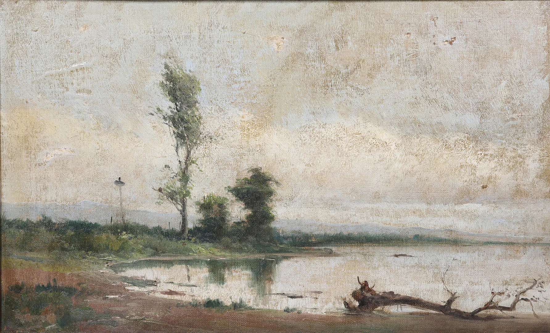 ESCUELA CATALANA. ANÓNIMO SIGLO XX. PAISAJE. ÓLEO SOBRE LIENZO PEGADO A CARTÓN. — Paintings — Barcelona Auctions