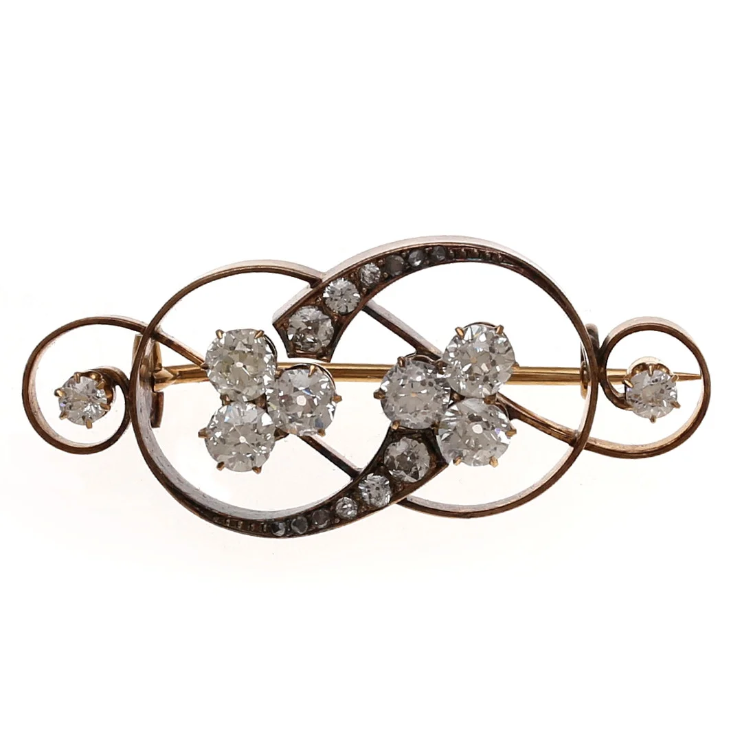 Modernist diamonds brooch, early 20th Century. — Brooches & Pendants — Balclis