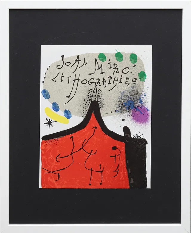 JOAN MIRÓ. Färglitografi, omslag till Miró Lithographe I.