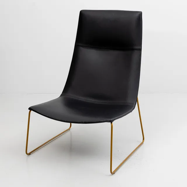 LIEVORE ALTHERR MOLINA. Fåtölj. "Catifa 70", skinnklädsel, etikettmärkt, Arper, Italien, 2000-tal.