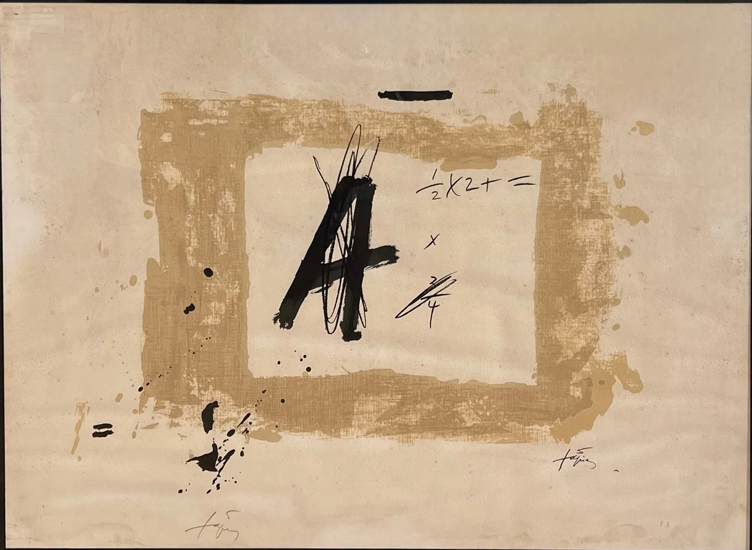 ANTONI TÀPIES. "Letra A, 1976", litografía sobre papel firmada en plancha y a lápiz. — Engravings & Prints — Arce Auctions