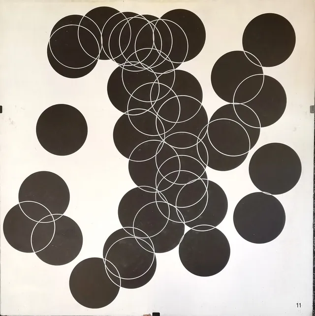 BASIL GOODE 1975 ABSTRACT GEOMETRIC ACRYLIC PAINTING.