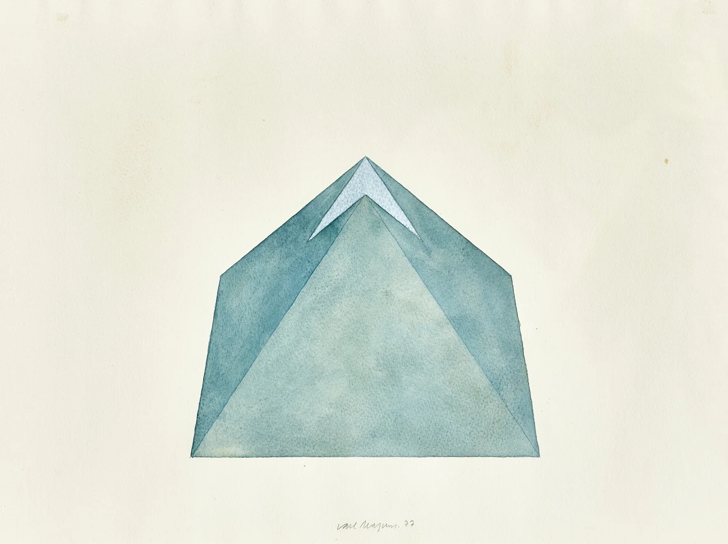 CARL MAGNUS (F. 1943). Pyramid, signerad och daterad -77, akvarell. — Paintings — Crafoord Auktioner Stockholm