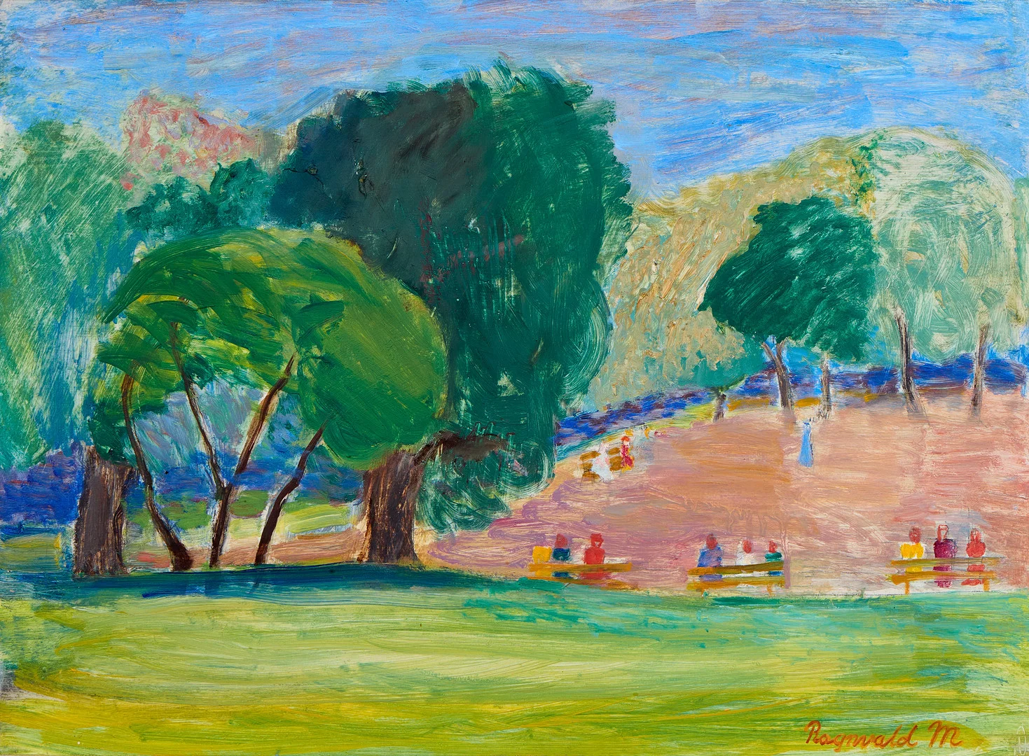 RAGNVALD MAGNUSSON. Parkmotiv. — Paintings — Uppsala Auktionskammare