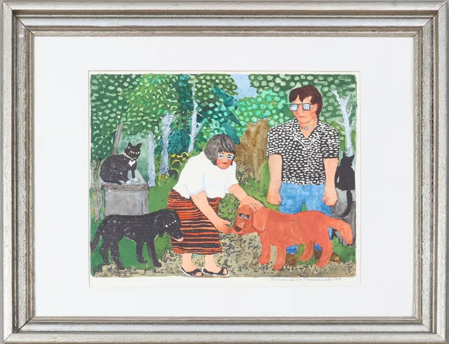 THELMA AULIO PAANANEN. Blandteknik, signerad.