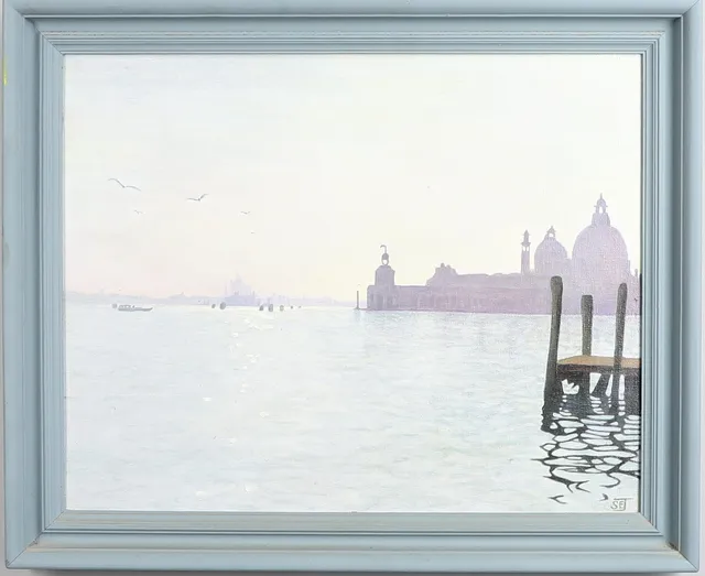 BRITISH SCHOOL (20TH CENTURY), VIEW OF THE VENETIAN LAGOON.