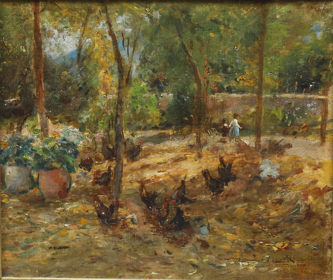 SPANISH SCHOOL, EARLY 20TH CENTURY. Lively courtyard. — Paintings — Balclis