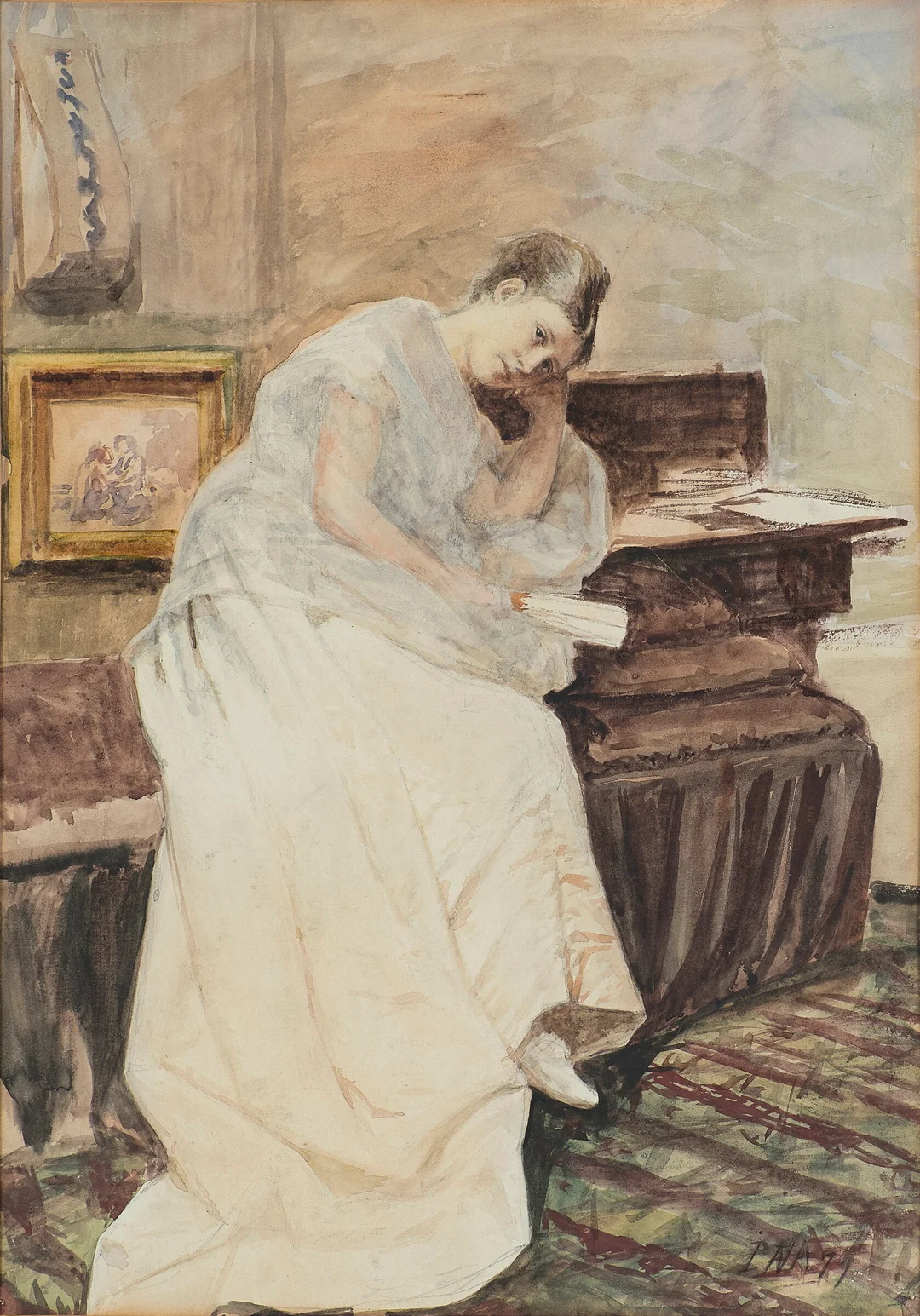 Arbo, Peter Nicolai — Ung kvinne, 1879 — Kunst/Øvrig billedkunst — Blomqvist