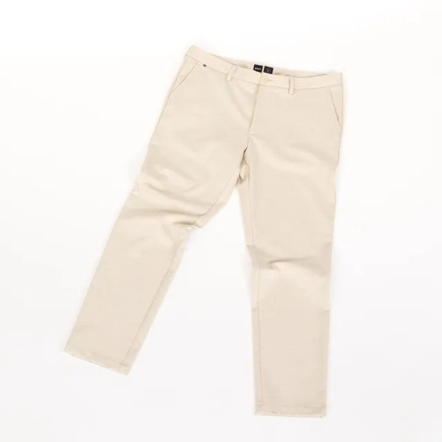 BOSS. Katon Slim Fit Byxor, Offwhite, Herr.