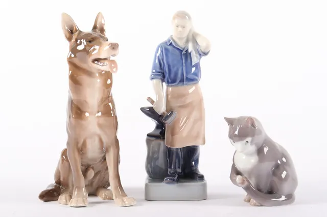 Royal Copenhagen og B&G samling porcelænsfigurer (3)