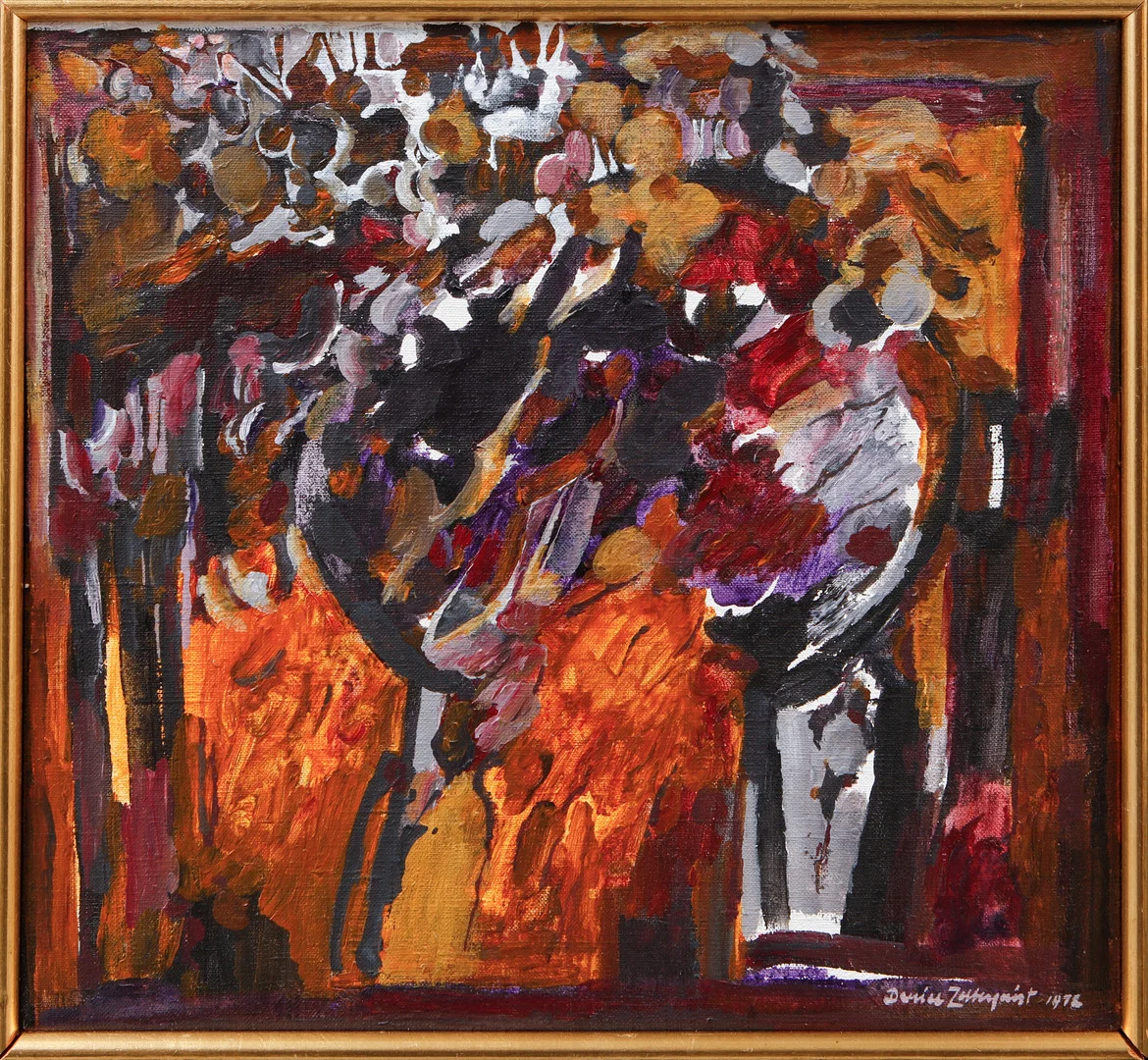 DENICE ZETTERQUIST. "Offerkällan", olja på duk, signerad. — Paintings — Göteborgs Auktionsverk