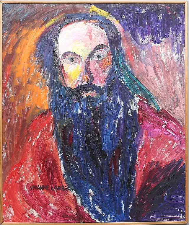 VIVIANNE LARSSON. "Poeten II". Signerad, daterad a tergo -85.