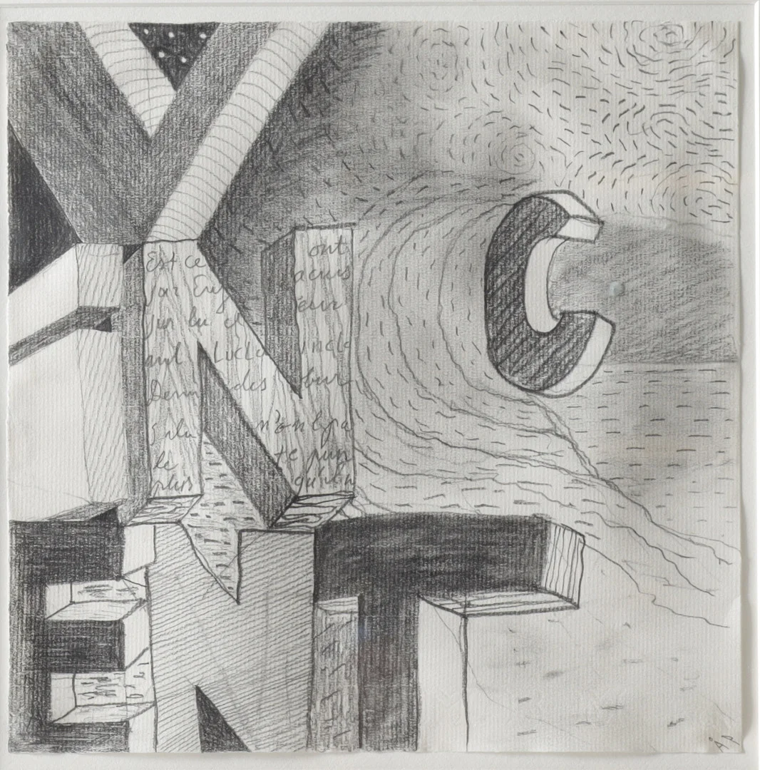 ÅKE PALLARP. "Van Gogh", blyerts, signerad ÅP. — Engravings & Prints — Gomér & Andersson Nyköping