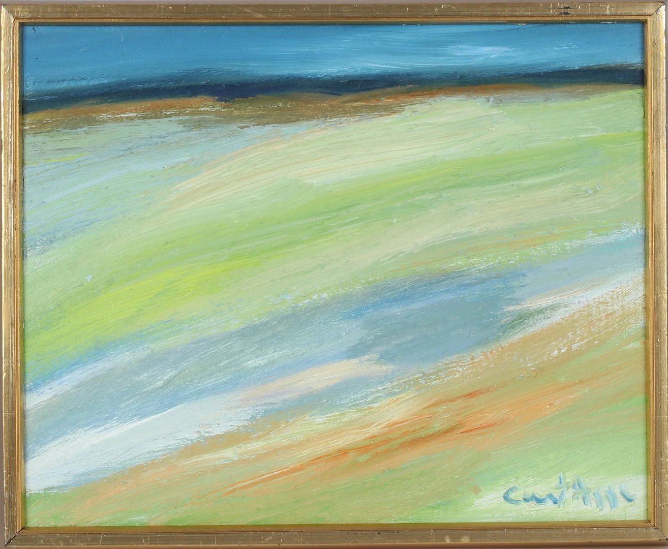 CURT AGGE. Landskapsmotiv, olja på duk, signerad. — Paintings — Stadsauktion Sundsvall