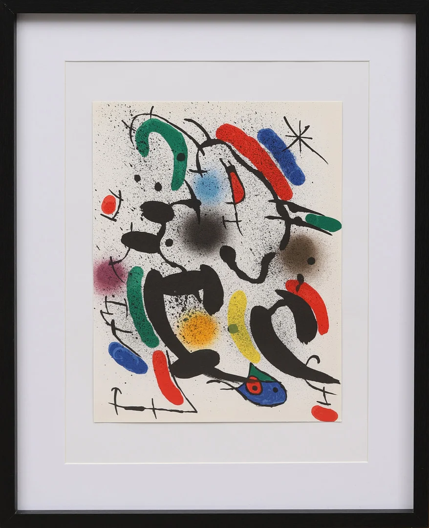 JOAN MIRÓ. Originallitografi ur Lithographe I. — Engravings & Prints — Crafoord Auktioner Malmö