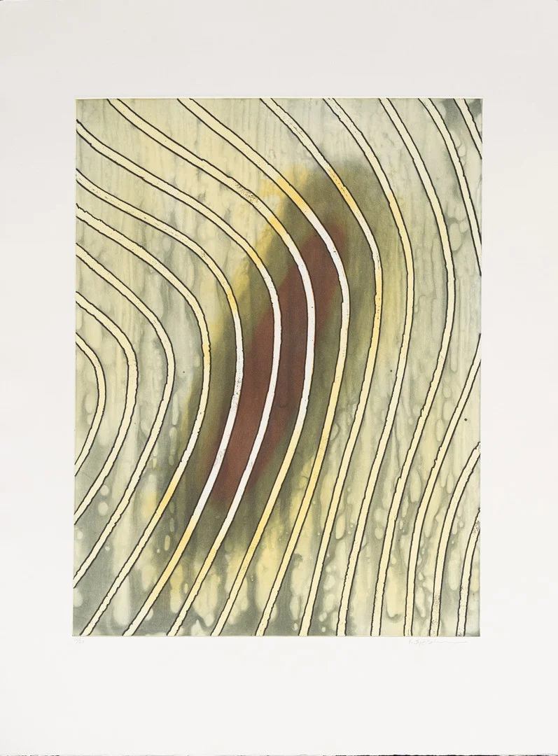 PETER SJÖBLOM (FÖDD 1953). Komposition, etsning nr 12/20, signerad. — Engravings & Prints — Garpenhus Auktioner